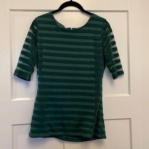 Layered Sheer Green Top M